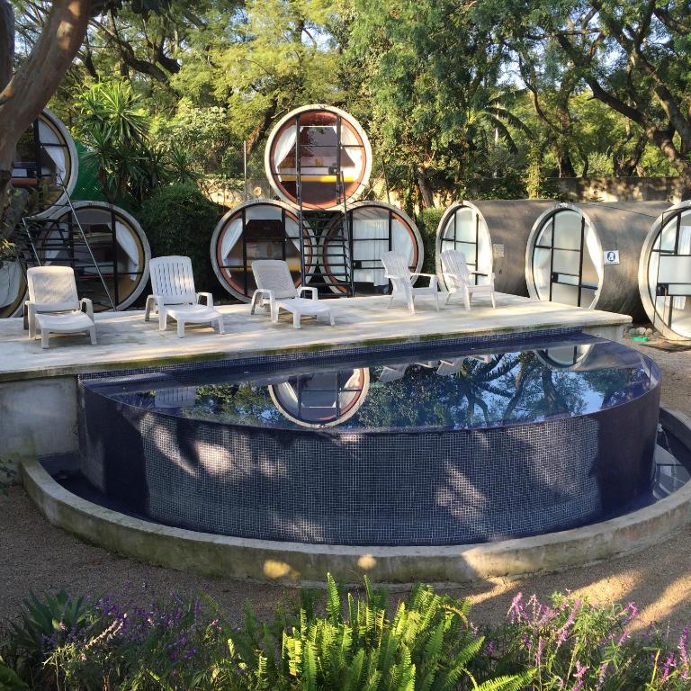 Zahrada ubytování Tubohotel