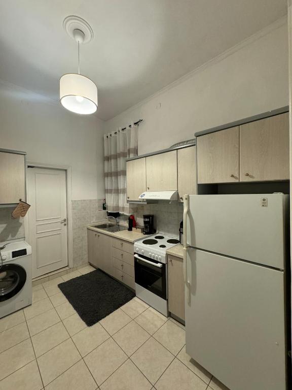 Kuchyň nebo kuchyňský kout v ubytování Gegekos Apartment