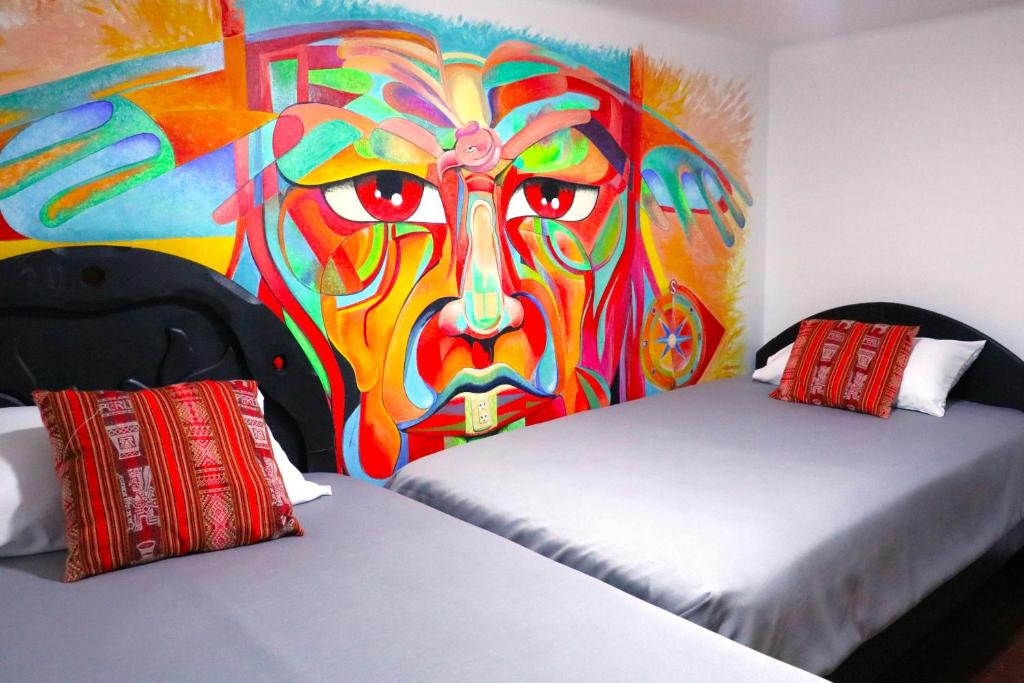 Postel nebo postele na pokoji v ubytování Millas House Cusco