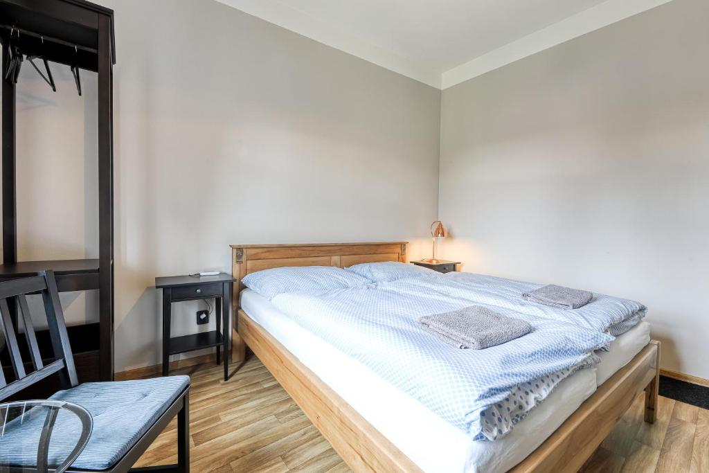 Postel nebo postele na pokoji v ubytování Vila František