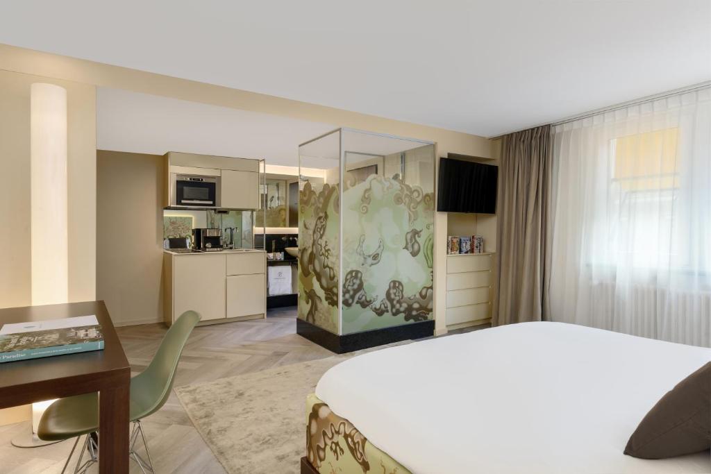 Dapur atau dapur kecil di VISIONAPARTMENTS Brandschenkestrasse - contactless check-in