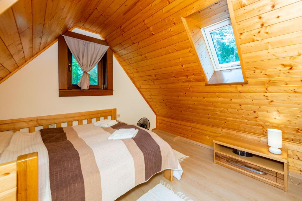 Postel nebo postele na pokoji v ubytování Salaš Vígľaš