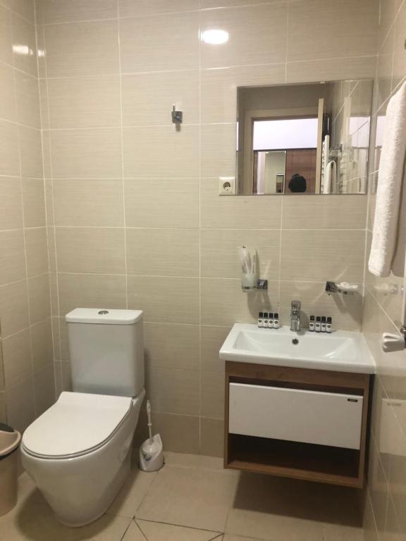 Koupelna v ubytování Wald Hotel Lagodekhi