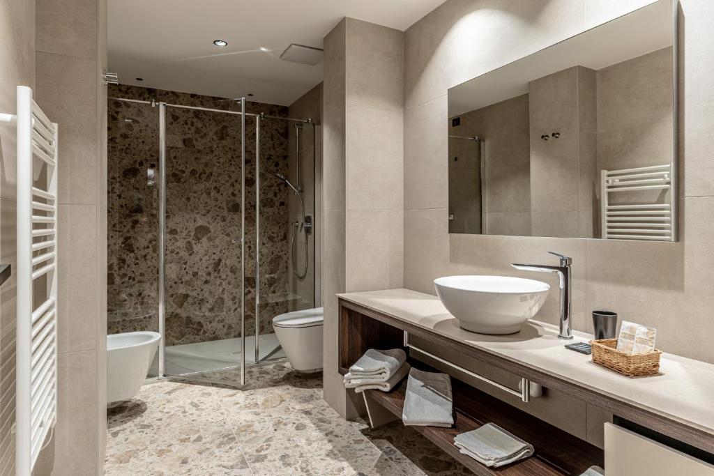 Koupelna v ubytování Hotel Ariston