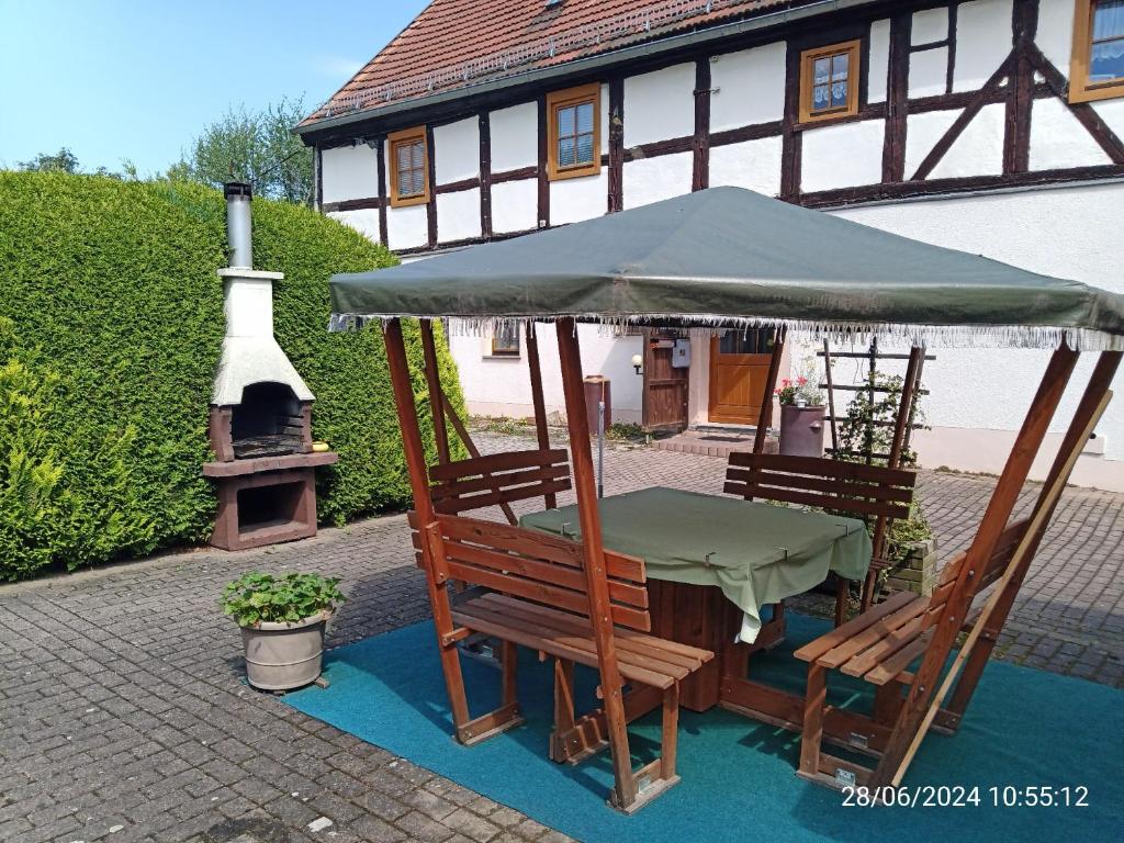 Patio nebo venkovní prostory v ubytování Zimmervermietung