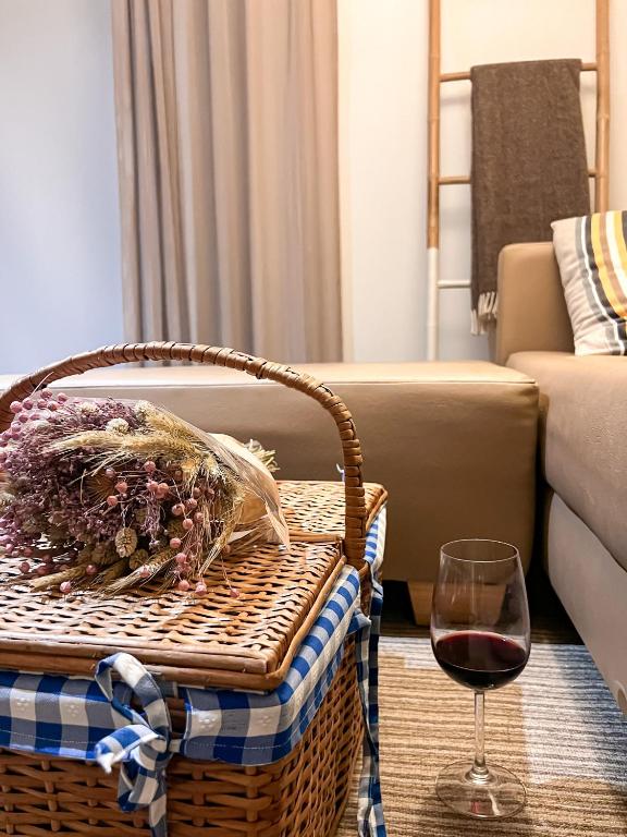 Uma área de estar em The Lince Ecorkhotel Évora