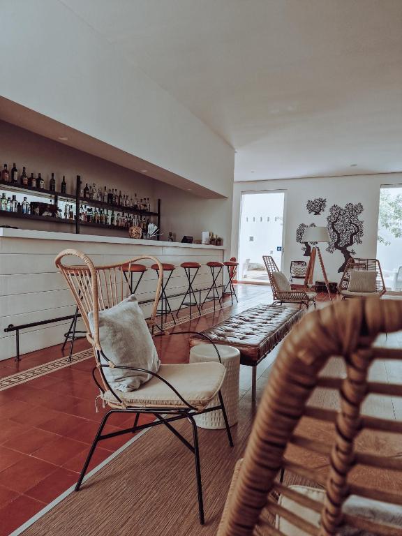 Uma área de estar em The Lince Ecorkhotel Évora