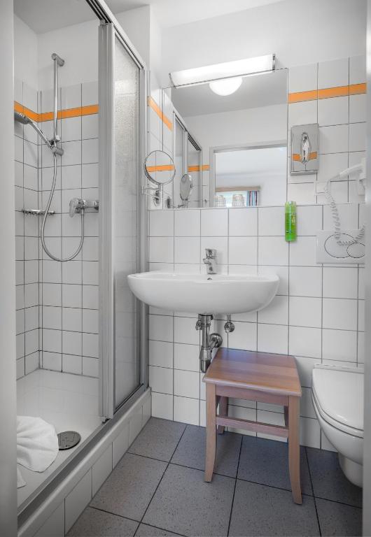 Koupelna v ubytování JUFA Hotel Gitschtal