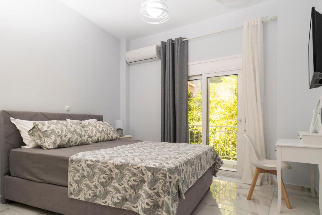 Postel nebo postele na pokoji v ubytování Simpli-city home