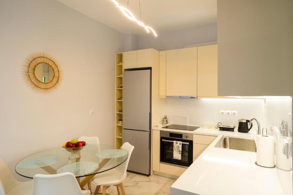 Kuchyň nebo kuchyňský kout v ubytování Simpli-city home