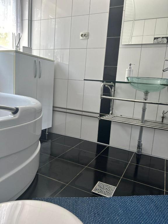 Koupelna v ubytování Casa de la Dunăre