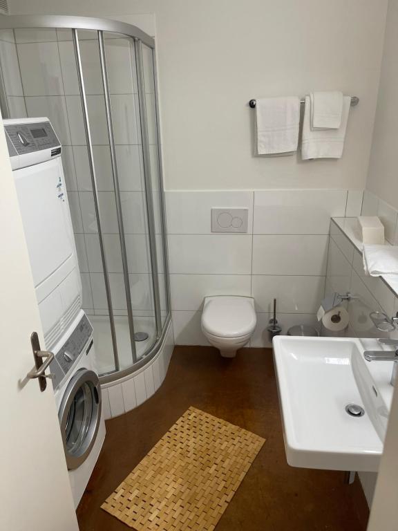 Koupelna v ubytování Hotel Swiss Bellevue Aathal