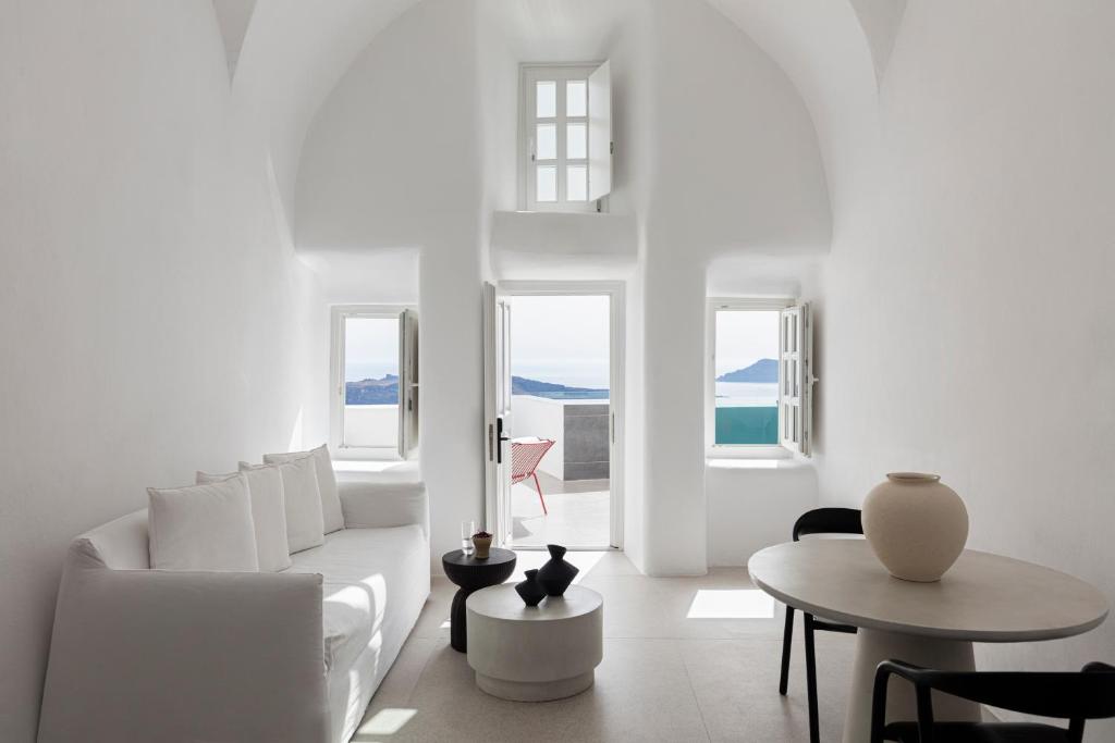 Area soggiorno di CASASUNSHA Hybrid Retreat Santorini