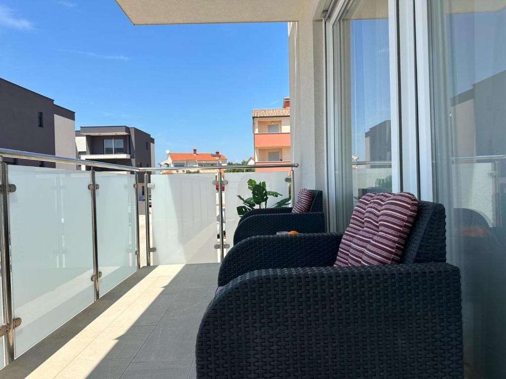 Balkón nebo terasa v ubytování Apartments BRIST HILLS