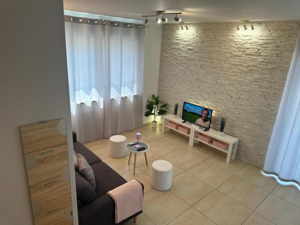 TV a/nebo společenská místnost v ubytování Apartments BRIST HILLS