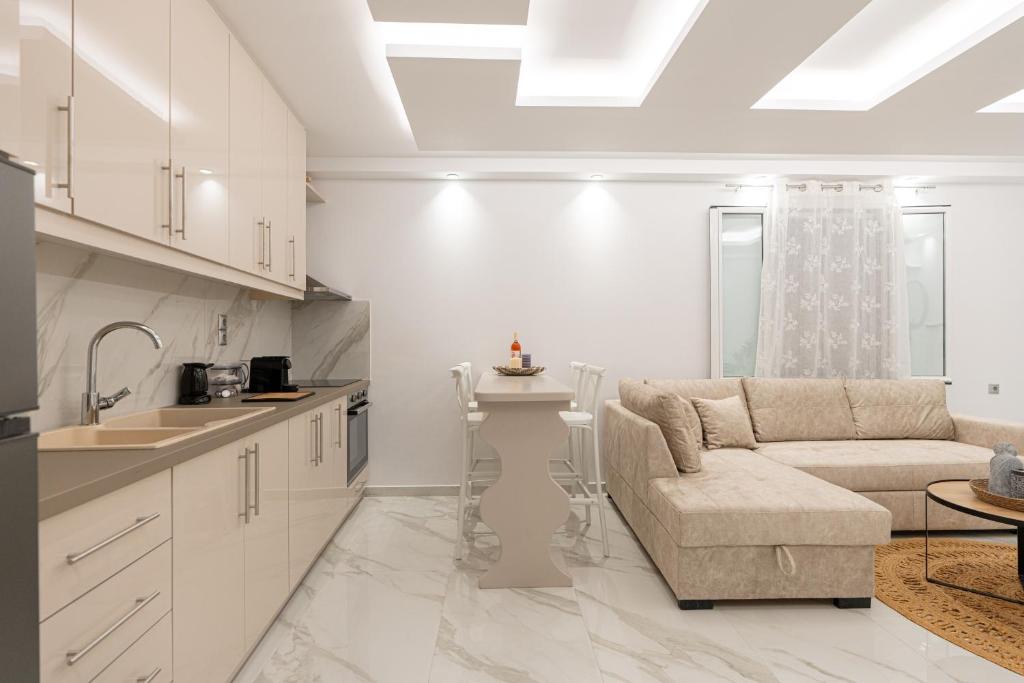 Kuchyň nebo kuchyňský kout v ubytování Meraki Home