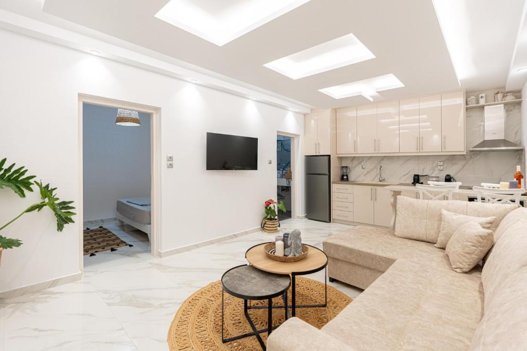 Kuchyň nebo kuchyňský kout v ubytování Meraki Home