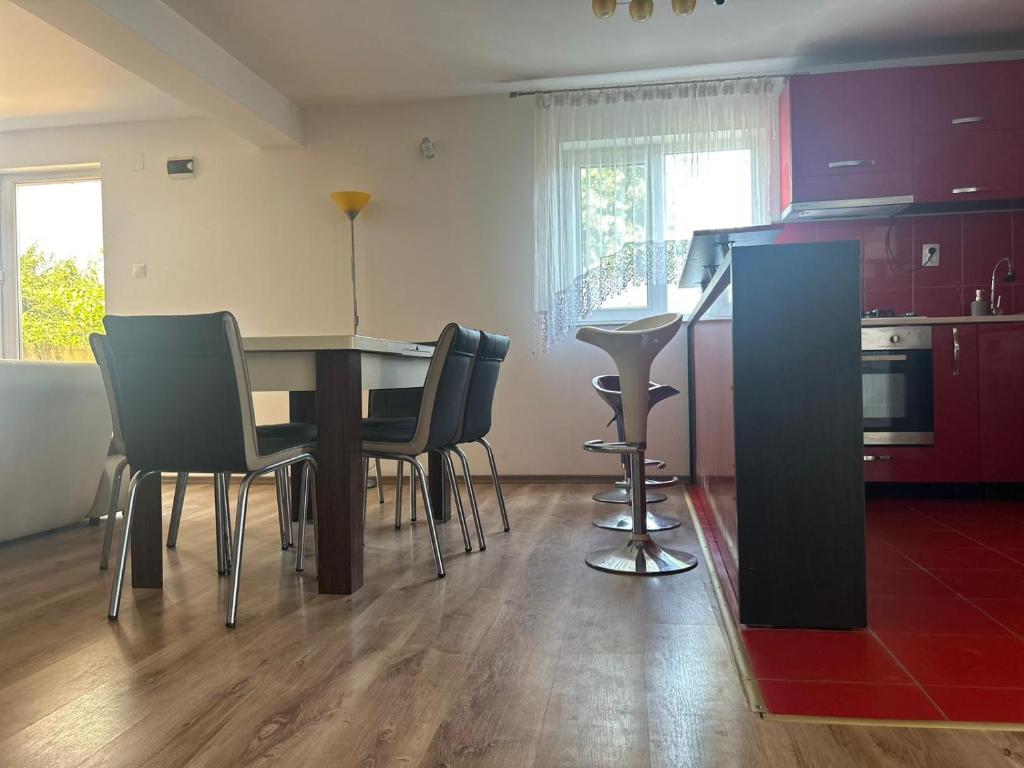 Kuchyň nebo kuchyňský kout v ubytování Casa de la Dunăre