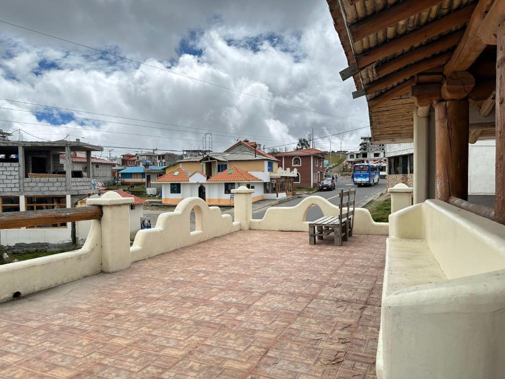 Posezení v ubytování Cabañas Quilotoa