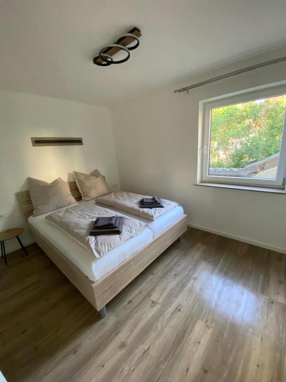 Llit o llits en una habitació de Appartement Seegefeld