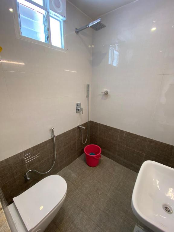 Koupelna v ubytování SRI VARİ studio Apartments