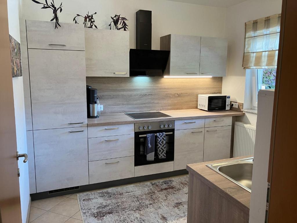 Kuchyň nebo kuchyňský kout v ubytování Schickes Apartment bei Manu