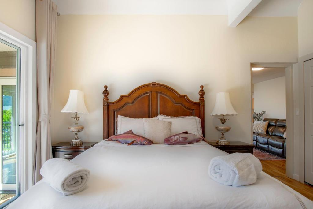 Ένα ή περισσότερα κρεβάτια σε δωμάτιο στο Oceanfront Getaway