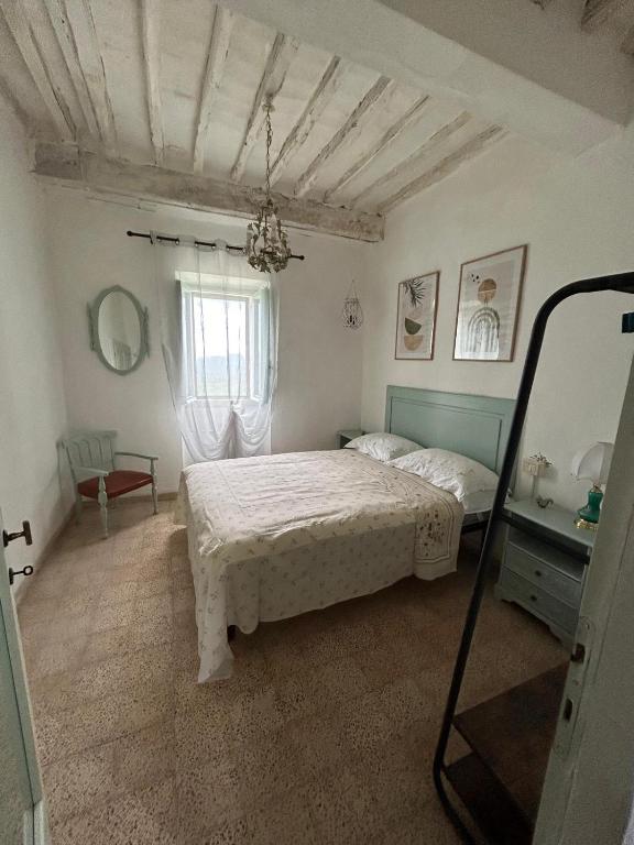 Postel nebo postele na pokoji v ubytování La Casetta di Nonno Mario