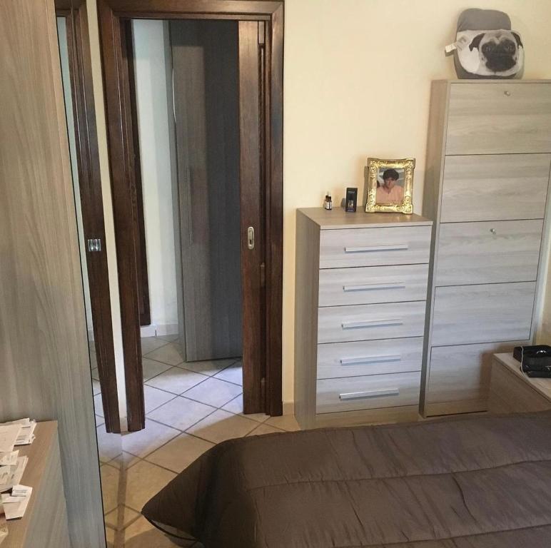 Postel nebo postele na pokoji v ubytování Smarthome