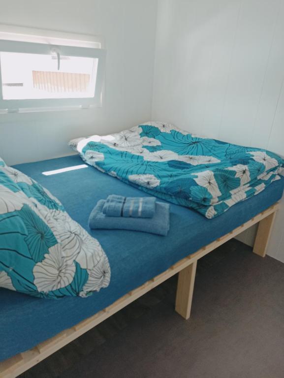 Postel nebo postele na pokoji v ubytování Mobilheim Pod Vyhlidkou