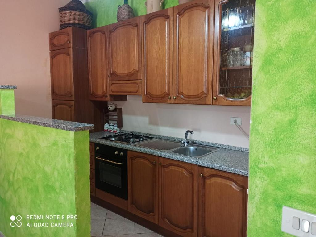 Kuchyň nebo kuchyňský kout v ubytování Agriturismo Acqua Bianca