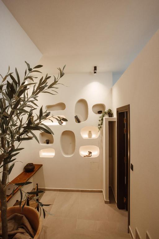 Posezení v ubytování Noema Lindos - Athena Apartment