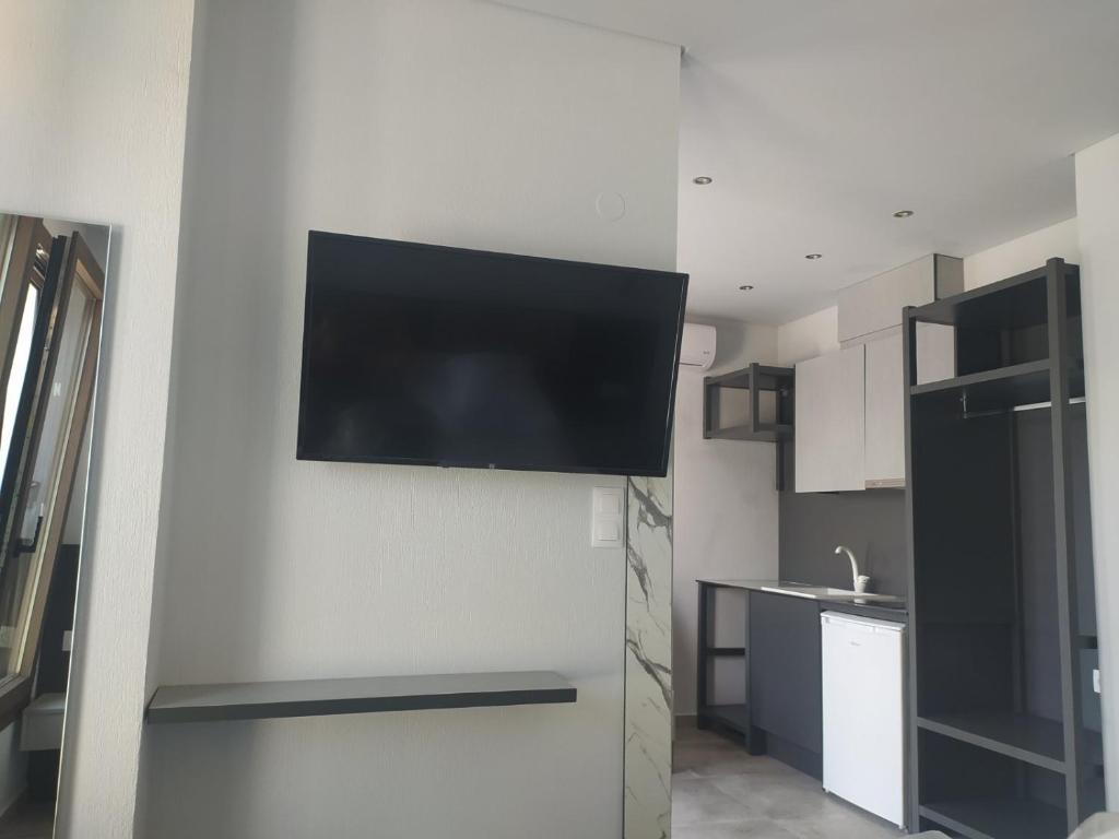 Kuchyň nebo kuchyňský kout v ubytování Nikos VKL