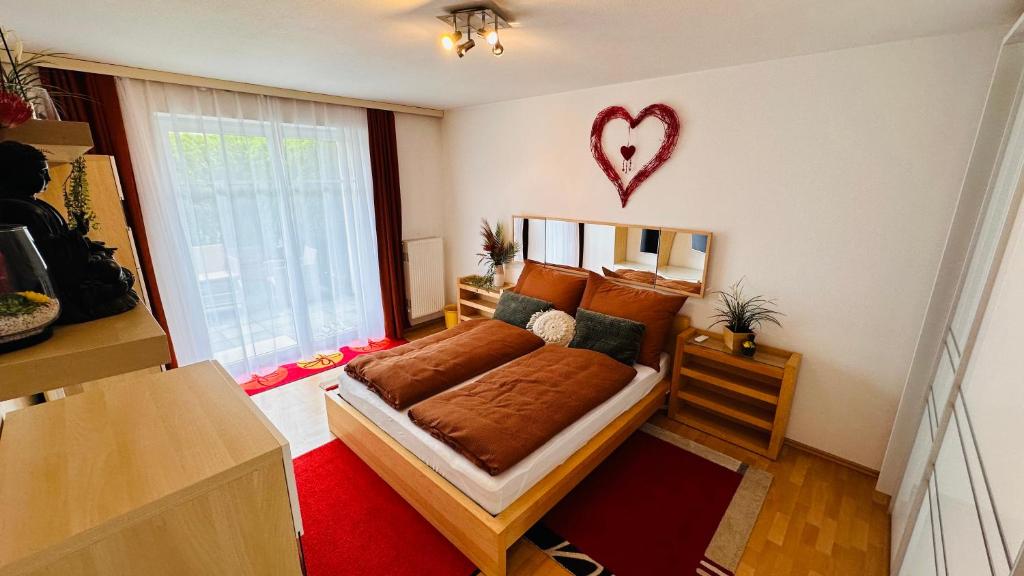 Postel nebo postele na pokoji v ubytování Naturparadies Salzburg-Land
