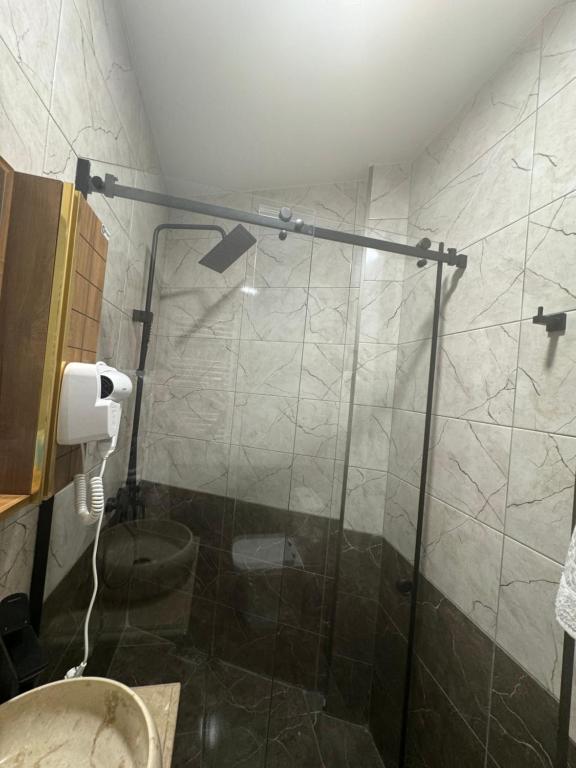 Koupelna v ubytování Hotel IA