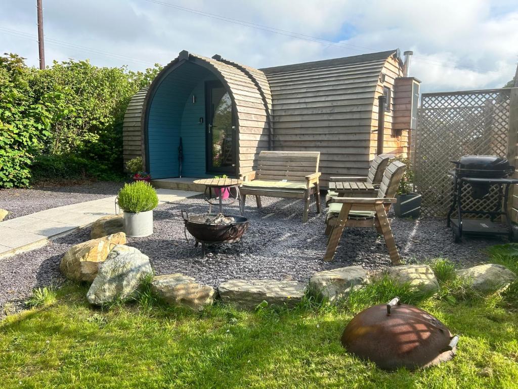 Zahrada ubytování Cwt y Gwenyn Glamping Pod