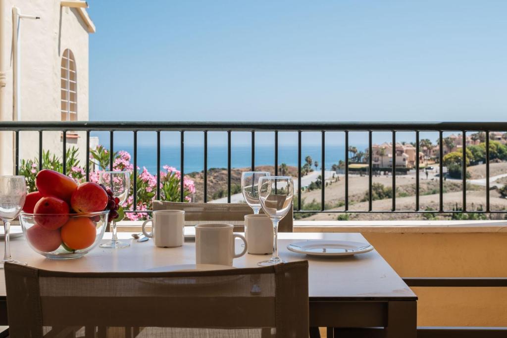 Balkon lub taras w obiekcie Garden & Sea Apartments Mijas Costa & Fuengirola