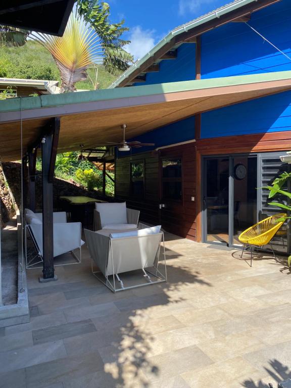 Patio nebo venkovní prostory v ubytování Maharepa Lodges