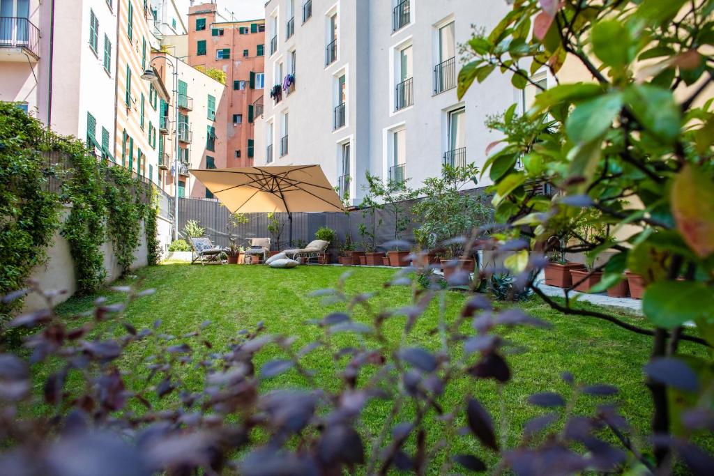 Vonkajšia záhrada v ubytovaní FICO MAGICO -Appartamento con giardino, Genova Centro Storico, Acquario