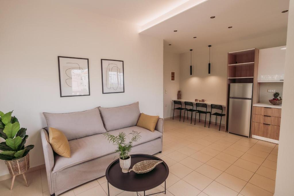 Køkken eller tekøkken på Cozy Living Apartments Chania close to the beach