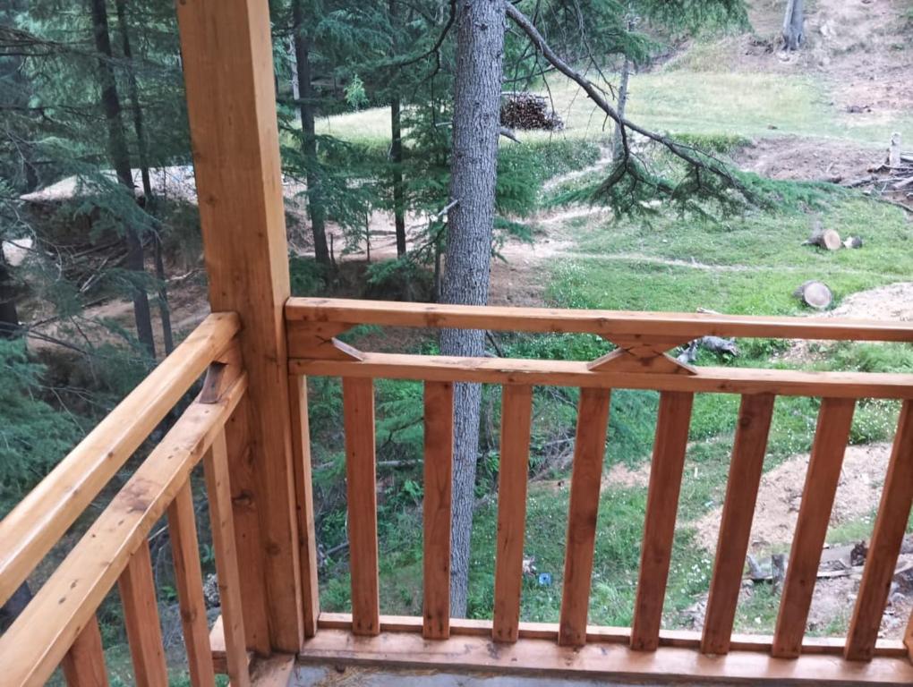 a view from the deck of a cabin at Cloud Culture Homestay in Dalhousie