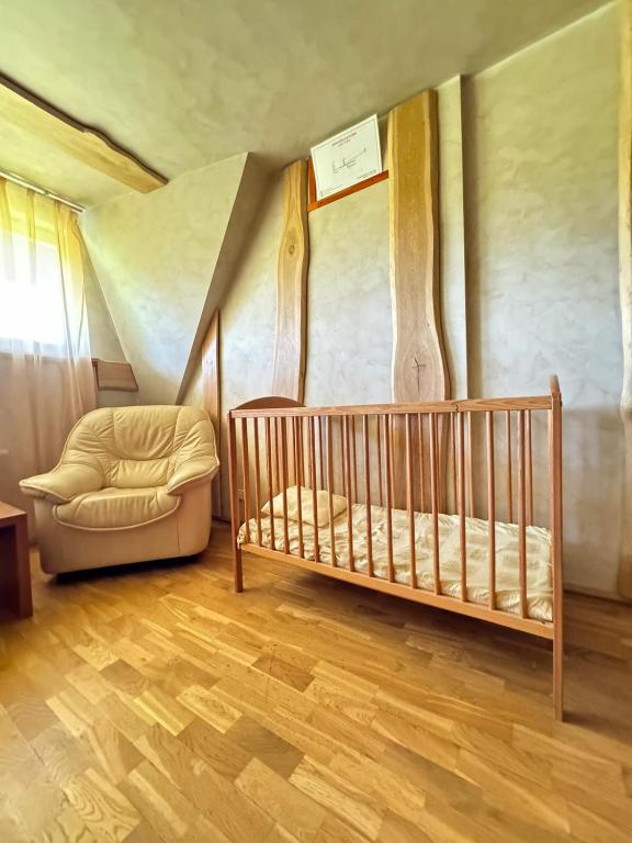 Postel nebo postele na pokoji v ubytování Vonadziņi