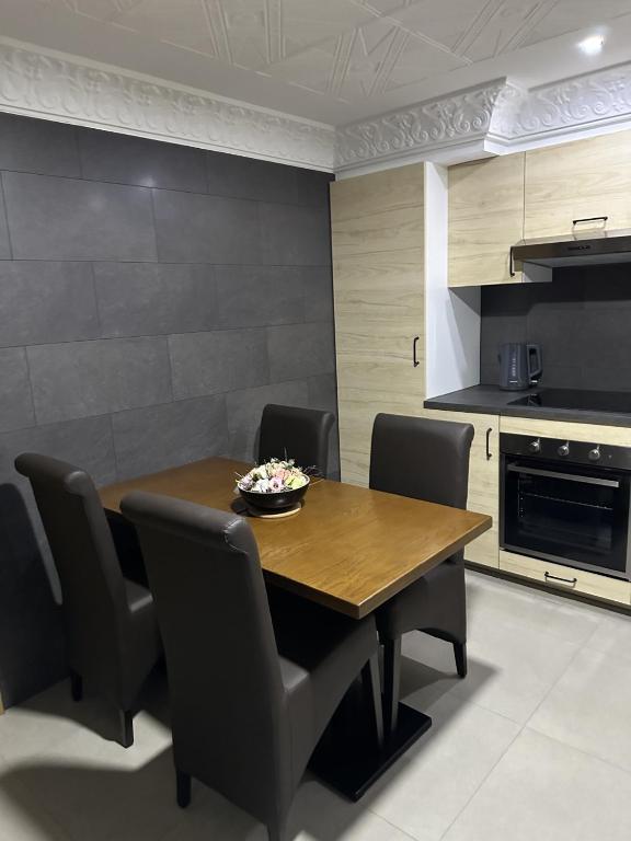 Kuchyň nebo kuchyňský kout v ubytování Hotel Eikenhof