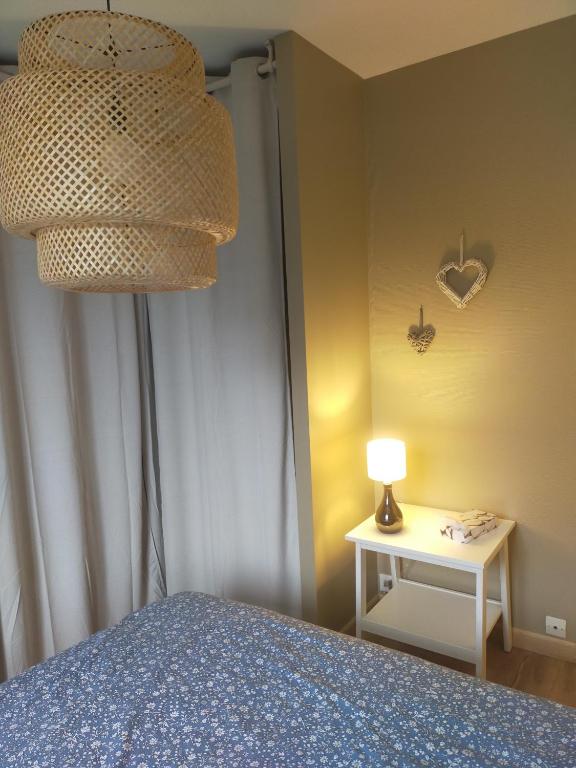 Postel nebo postele na pokoji v ubytování Loc MI
