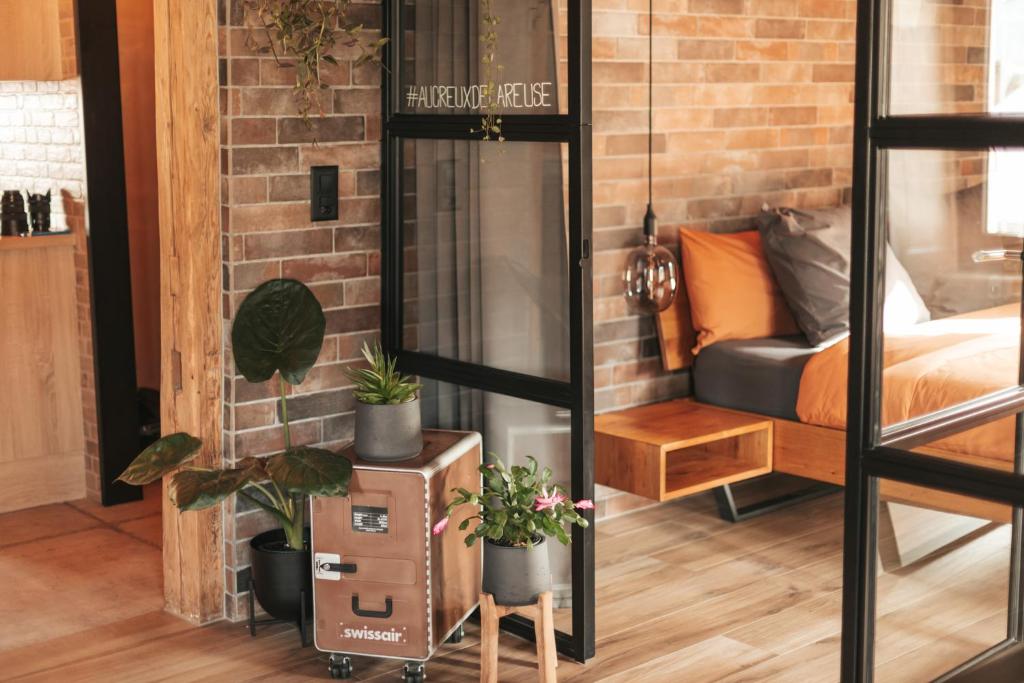 Posezení v ubytování Appartement thématique: Voyage Industriel