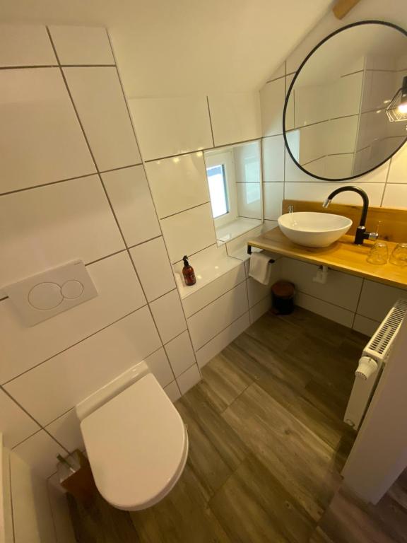 Koupelna v ubytování Haus Alpentraum