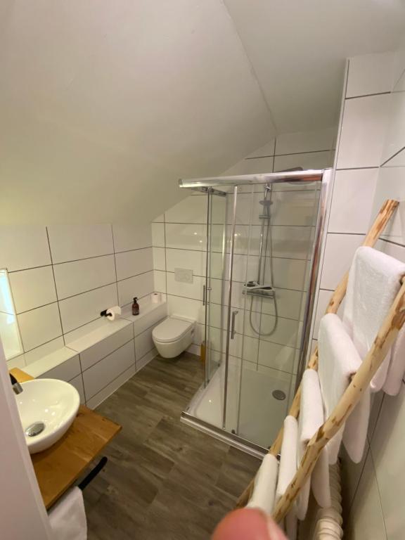Koupelna v ubytování Haus Alpentraum