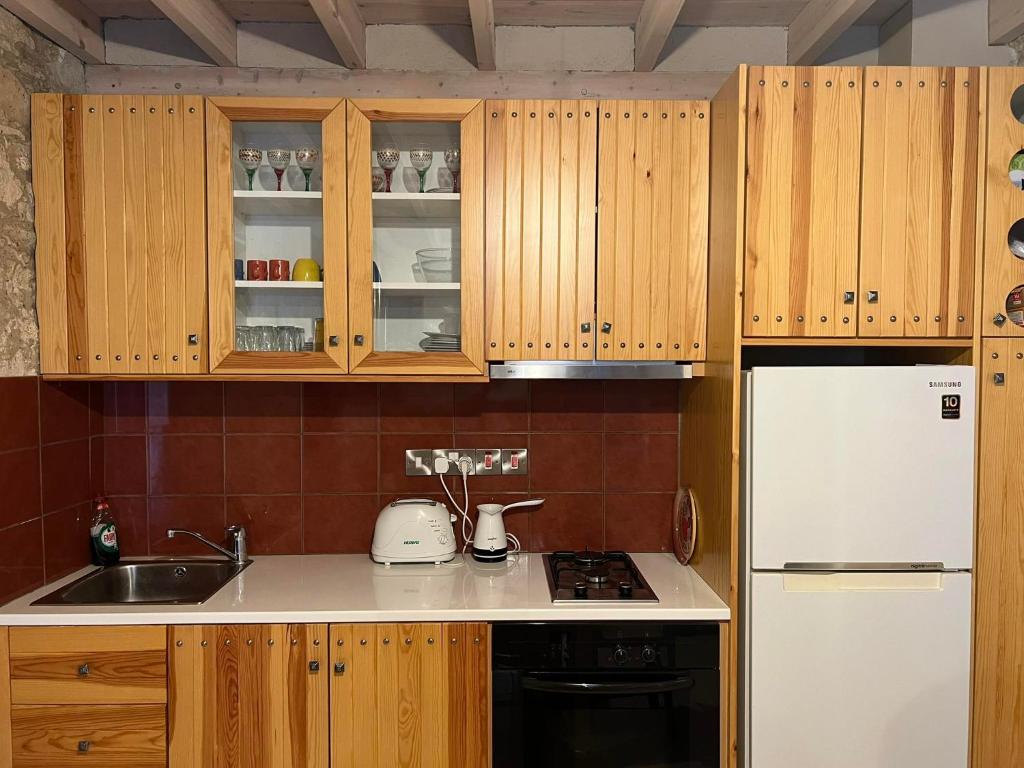 Kuchyň nebo kuchyňský kout v ubytování Lofou Maisonette
