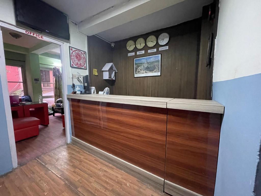 Posezení v ubytování Hotel New Pokhara Peace