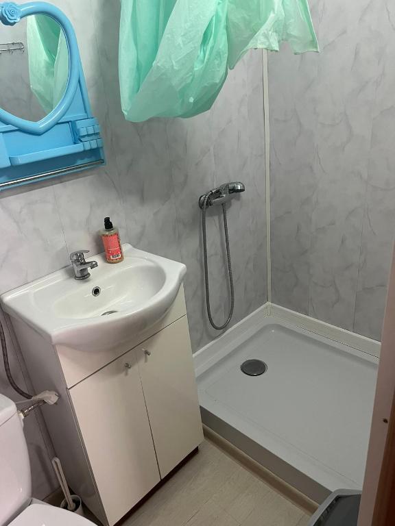 Kúpeľňa v ubytovaní Ośrodek Wczasowy WARMA